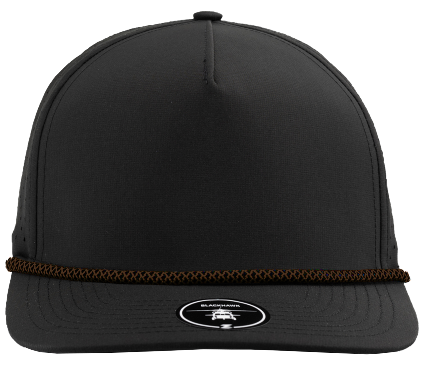 Branded Valor Outfitters - Zapped BLACKHAWK R+ One Size Fits Most (Adjustable) Black with Brown | Branded Valor Outfitters Custom Hats